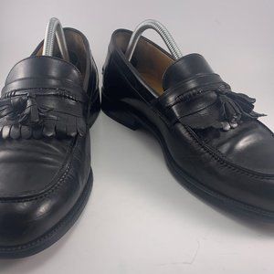 Mezlan Romano Kiltie Tassel Black Leather Loafer Slip-On Shoes Men's Size 9.5